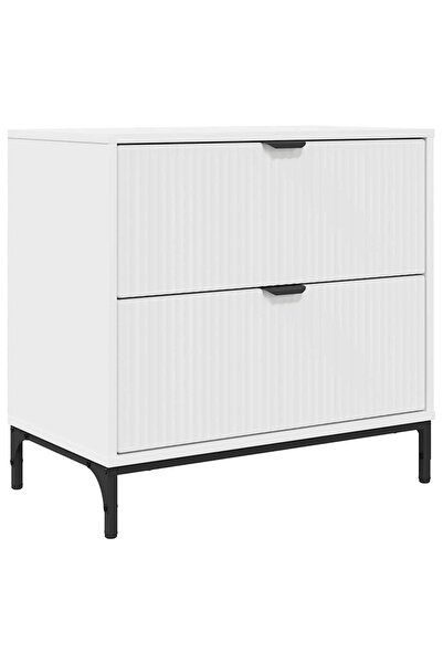 vidaxl Noptieră cu sertar Alb 63.5 x 36 x 61 cm Lemn compozit