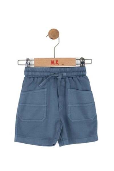 nk kids Baby Boy 1-4 Years Elastic Waist Canvas Shorts Indigo