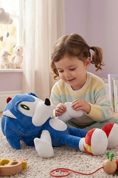 Solemia 50 CM Büyük Boy Sonic Peluş Oyuncak – Yumuşacık Sevimli Kahraman Çocuk Hediyesi