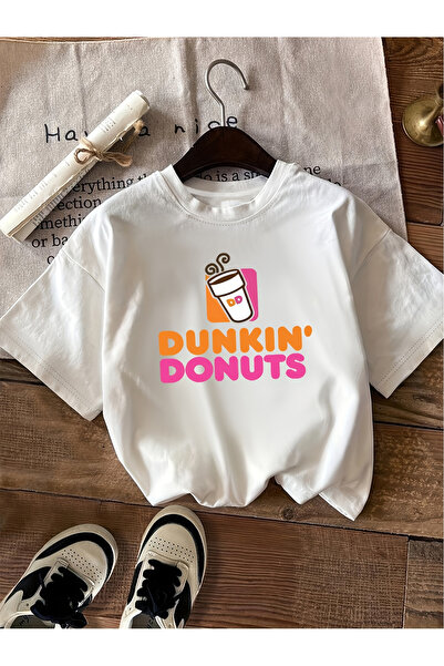 121 Women's Duncan Donuts Logo Print T-Shirt - 100% Cotton Short Sleeve Crew ...