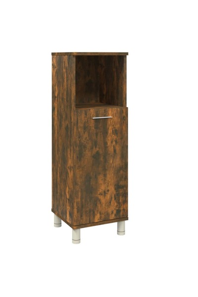 vidaxl Dulap de baie, stejar fumuriu, 30x30x95 cm, lemn prelucrat