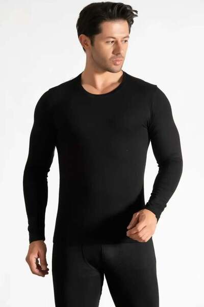 HARMAN TEKSTİL Elit 1302 Elestan Crew Neck Men's Long Sleeve Undershirt Bady ...