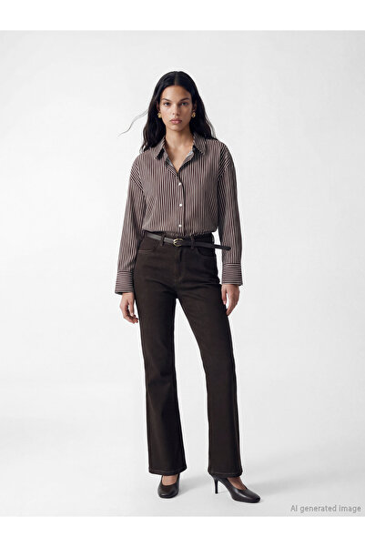 LC Waikiki Belted Flare Women's Jeans