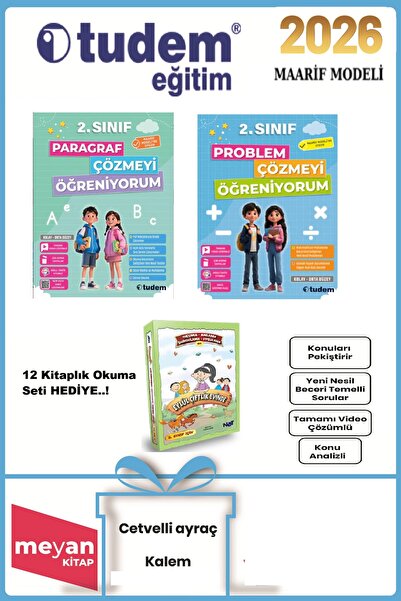 Tudem Yayınları Tudem 2.Sınıf Paragraf ve Problem Çözmeyi Öğreniyorum Soru Ba...