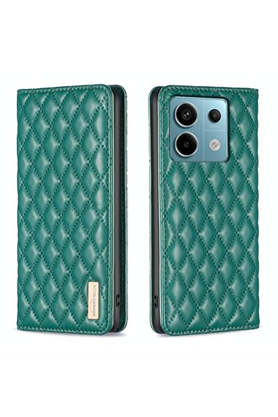 sscase Puff Rhombus Θήκη Βιβλίο Green (Xiaomi Redmi Note 13 Pro 5G/Poco X6 5G)