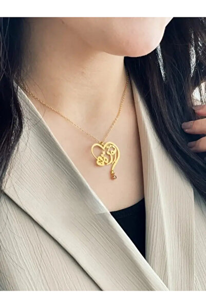 OEMS Name Necklace with Custom Letter and Heart