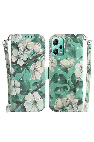sscase 3D Coloured Θήκη Πορτοφόλι Watercolor Flower (Xiaomi Redmi Note 12 5G/...