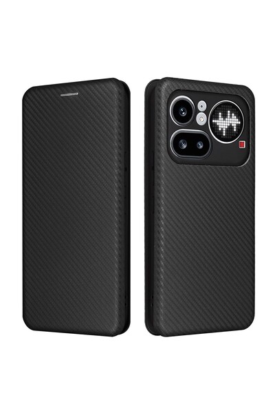sscase Carbon Fiber Θήκη Βιβλίο Black (Nothing Phone (4a) Pro)