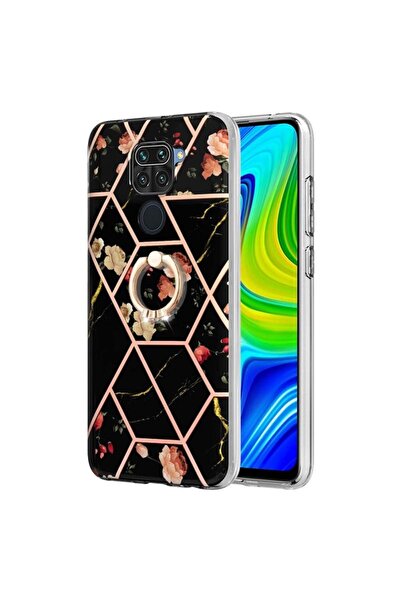 sscase Electroplating Σκληρή Θήκη με Δαχτυλίδι Black Flower (Xiaomi Redmi Not...