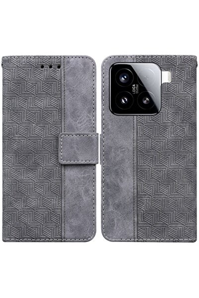 sscase Geometry Θήκη Πορτοφόλι Grey (Xiaomi 15 5G)