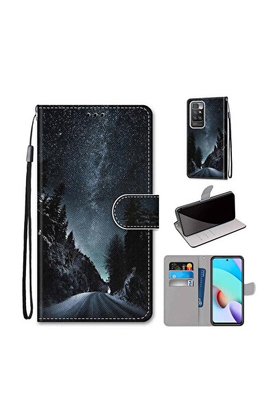 sscase Coloured Drawing θήκη Πορτοφόλι Mountain Road Starry Sky (Xiaomi Redmi...