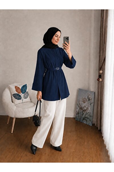 unika boutique Πουκάμισο με λεπτομέρεια ζώνης