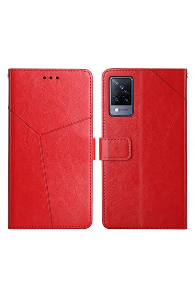 sscase Stitching Horizontal θήκη Πορτοφόλι Red (Vivo V21 5G)