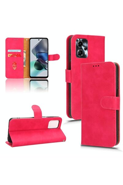 sscase Skin Feel Magnetic Θήκη Πορτοφόλι Rose Red (Motorola Moto G13 / G23)