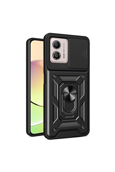 sscase Sliding Camera Σκληρή Θήκη με Δαχτυλίδι Black (Motorola Moto G53 5G)