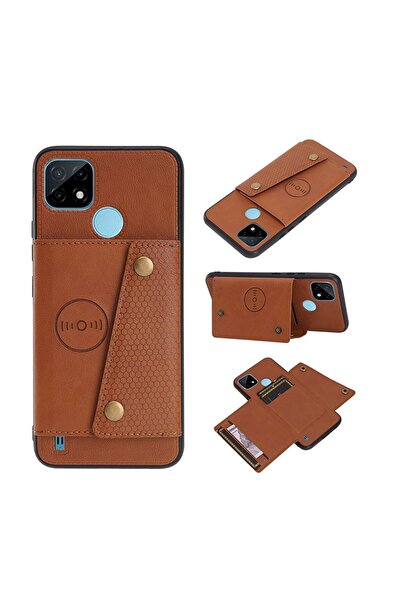 sscase Double Buckle Shockproof Magnetic Σκληρή Θήκη με Πορτοφόλι Brown (Real...