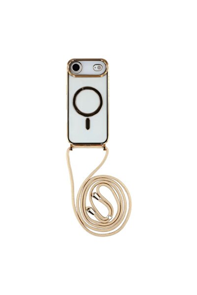 sscase Electroplated MagSafe Θήκη Σιλικόνης με Λουράκι Gold (Apple iPhone Air)