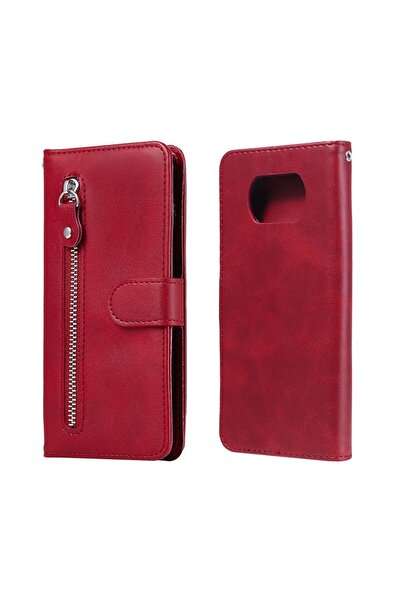 sscase Fashion Calf θήκη Πορτοφόλι Red (Xiaomi Poco X3 NFC/X3 Pro)