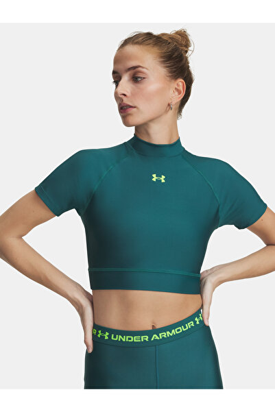 Under Armour Tricou de damă HeatGear Crop Mock SS