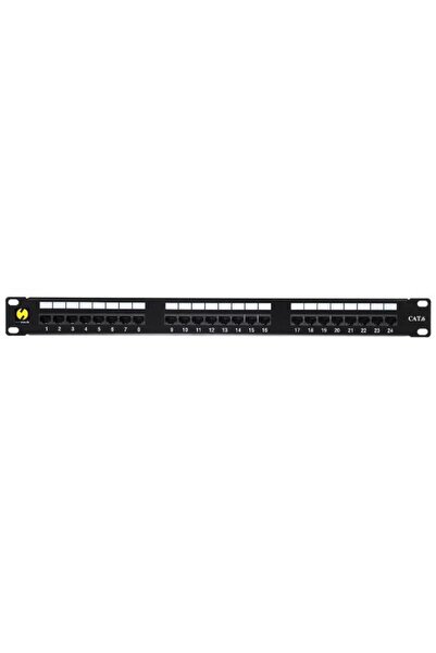 Netrack Πάνελ διανομής 104-08, Κατηγορίας 6, 24 Θύρες (Μαύρο)