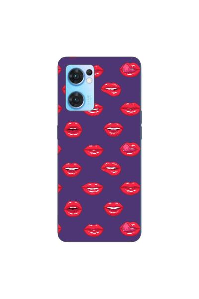 OEM Husa compatibila cu Oppo Reno7 5G Silicon Gel Tpu Model Buze Pattern