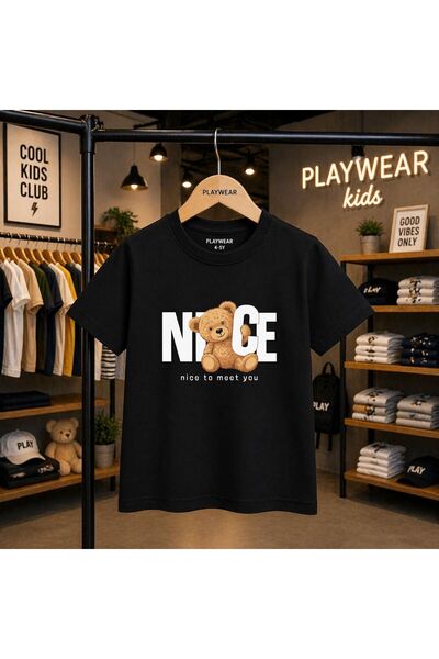 playwear Lepa majica sa medvedom, 100% dječja unisex majica, veličine 5, 6, 7...