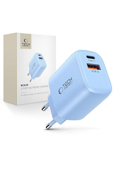 Tech-Protect Φορτιστής Χωρίς Καλώδιο με Θύρα USB-A και Θύρα USB-C, Παροχή Ισχ...