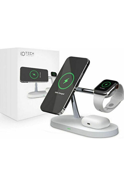 Tech-Protect Ασύρματος Φορτιστής (Qi Pad) και Καλώδιο USB-C - USB-C 15W Λευκό...