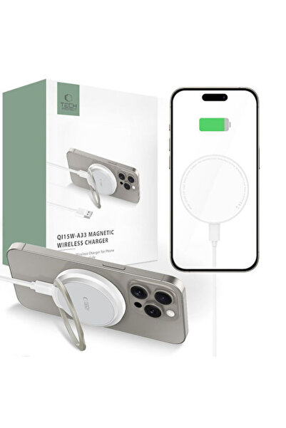 Tech-Protect Φορτιστής Magsafe 15W Power Delivery Λευκός (Qi15W-A33)