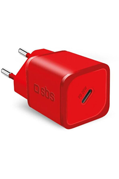 SBS Ασύρματος φορτιστής GaN με θύρα USB-C, 20W Power Delivery, Κόκκινος