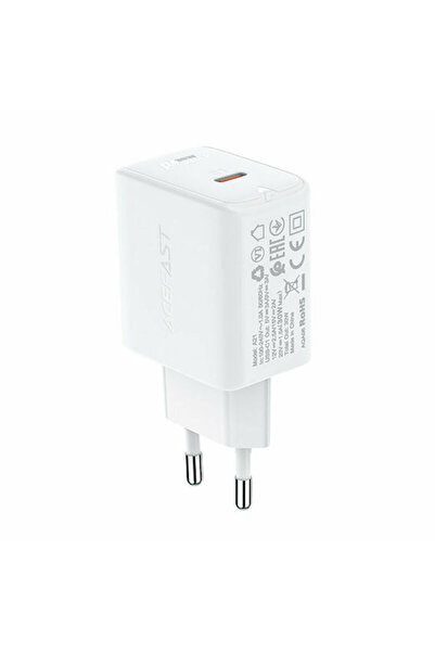 Acefast Ασύρματος φορτιστής GaN με θύρα USB-C, 30W Power Delivery, Λευκός
