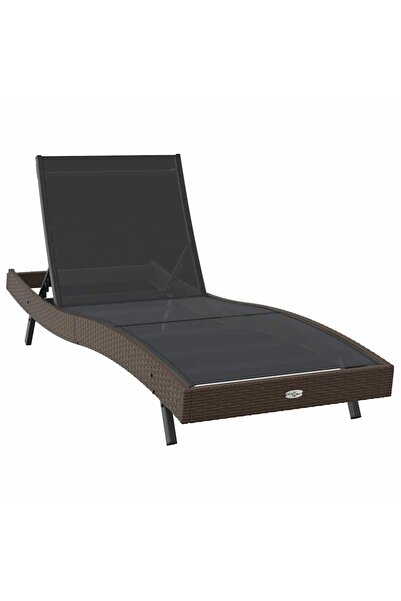 vidaxl Șezlong 197 x 70 x 82 cm poliratan