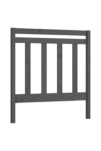 vidaxl Bedside table, gray, 81x4x100 cm, solid pine wood