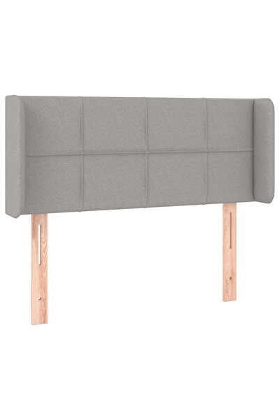 vidaxl Light grey headboard with wings 83x16x78/88 cm textile