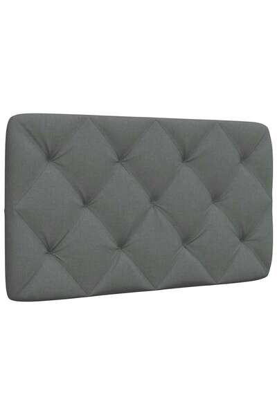 vidaxl Pernă pentru tăblie de pat, gri închis, 90 cm, material textil