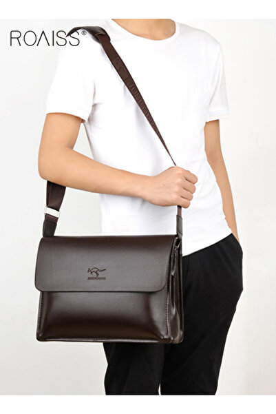 ROAISS Men Stylish Crossbody Bag, Multi-compartment Large Capacity Messenger ...