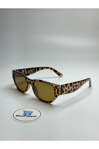BluePepper Wave Leopard Sunglasses Cateye Coffee Glass Colored