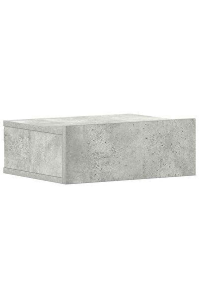 vidaxl Noptieră suspendată, gri beton, 40x30x15 cm, lemn prelucrat