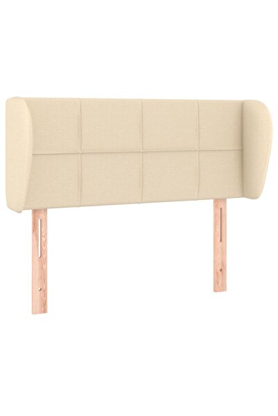 vidaxl Headboard with wings cream 93x23x78/88 cm textile
