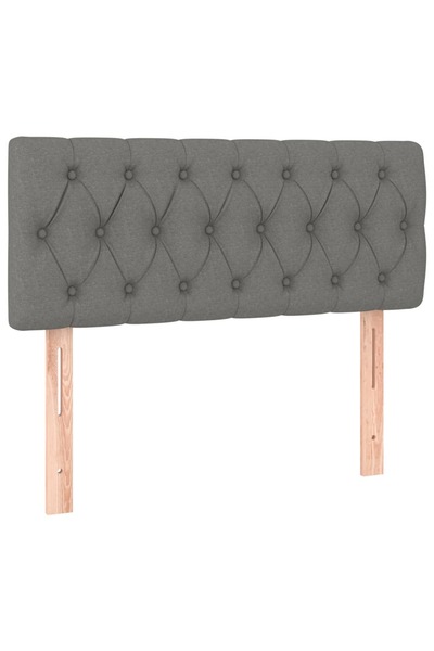 vidaxl Headboard, dark grey, 90x7x78/88 cm, textile