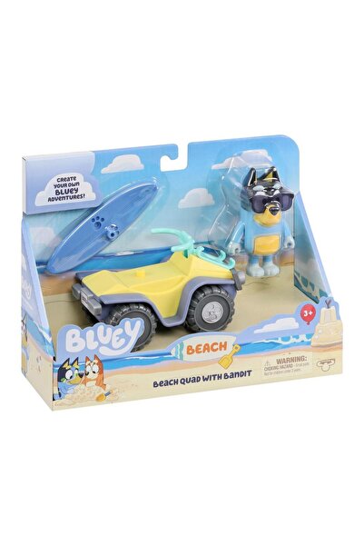 bluey Beach Vehicle Playset with Bandit Figure