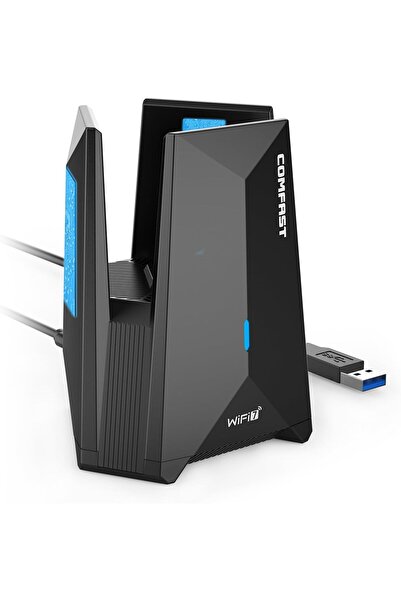 Comfast Adaptor USB WiFi 7 6500Mbps, Stick WLAN Tri-Band cu USB 3.0, MU-MIMO,...