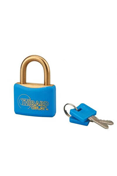 THIRARD Lacăt de exterior, cu cheie, COLOR, 40 mm, culori diverse