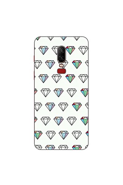 OEM Калъф за OnePlus 6, силиконов гел TPU, с диамантен десен, прозрачен