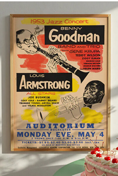Taranist Poster - Benny Goodman Jazz Concert - Vintage Music Kalın Kuşe Kağıt