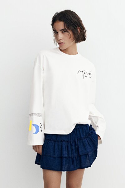 Pull & Bear Uzun kollu Miró tişört