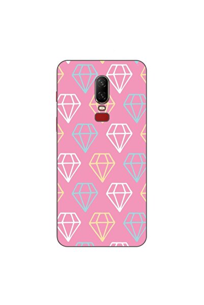 OEM Husa compatibila cu OnePlus 6 Silicon Gel Tpu Model Diamond Pattern Doodles