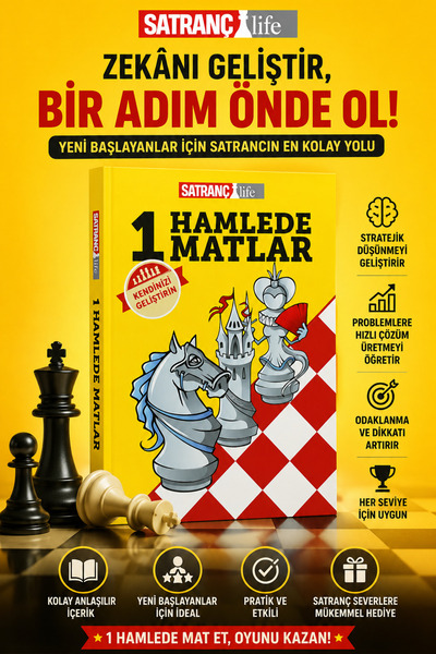 Aklımla Oynuyorum 1 Hamlede Matlar Satranç Eğitim Kitabı | Başlangıç Seviyesi...