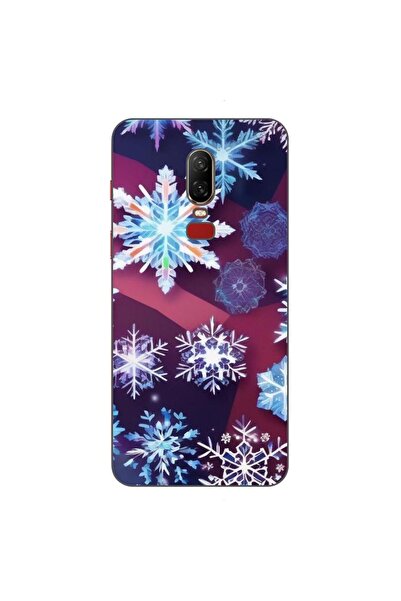 OEM Husa compatibila cu OnePlus 6 Silicon Gel Tpu Model Fulgi de Gheata