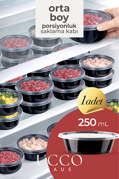 UCCO 1 ADET 250 ml Et Kemik Suyu, Sos, Meze ve Gıda Buzluk Saklama Kabı - Por...